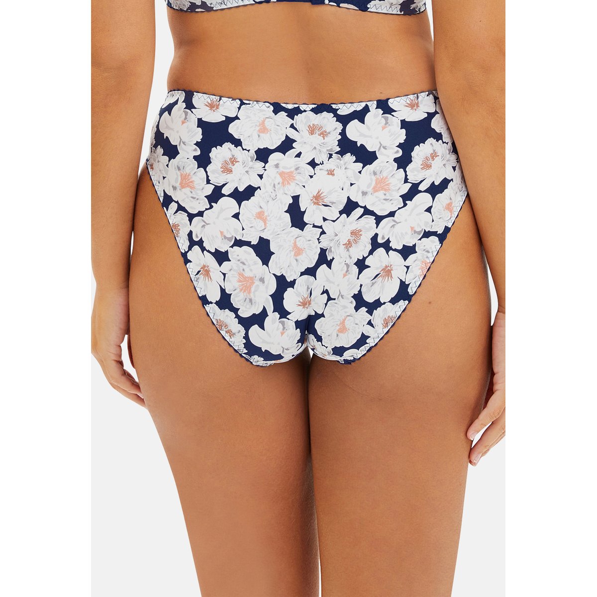 Slip dentelle et microfibre Amelie Print floral rouge cabernet, SANS COMPLEXE