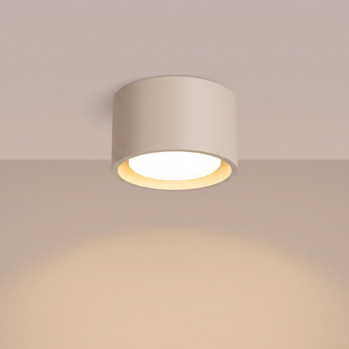 Plafonnier Aluminium Taupe Gx53 1 MODO taupe, EDEN