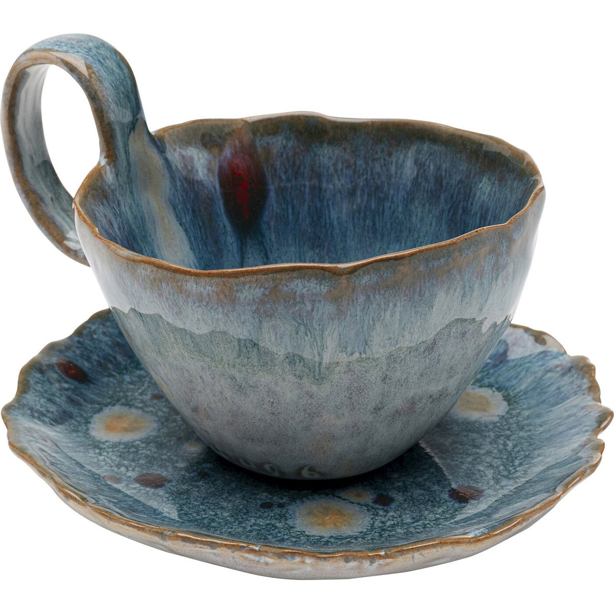 Lot de 6 tasses et coupelles, MINA bleu, KARE DESIGN