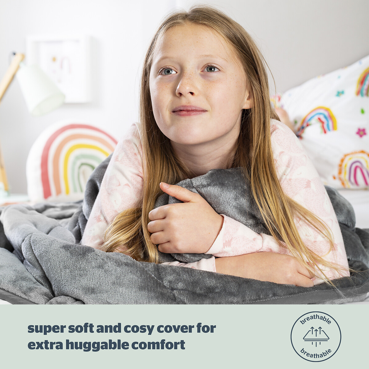 Kids 3kg Weighted Blanket grey, SILENTNIGHT