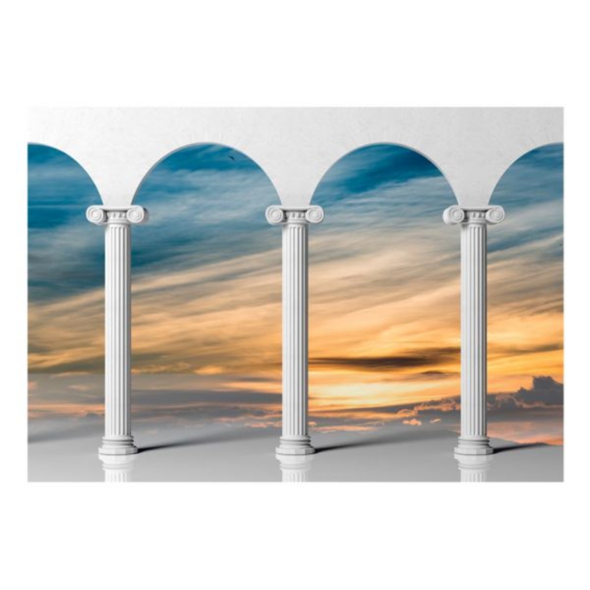 Papier peint intissé panoramique Paysage Heavenly Arch bleu, EDEN