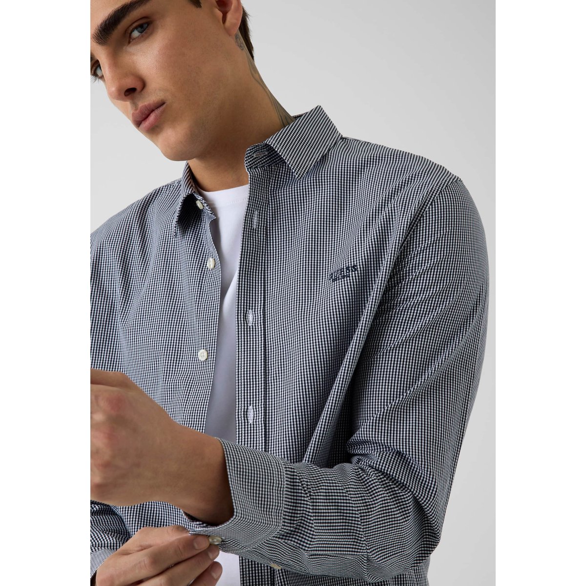 Chemise En Coton bleu, GUESS