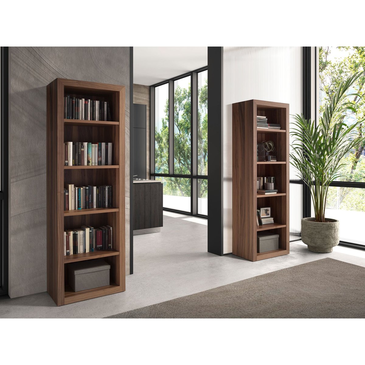 Etagère en bois de noyer walnut, ANGEL CERDA