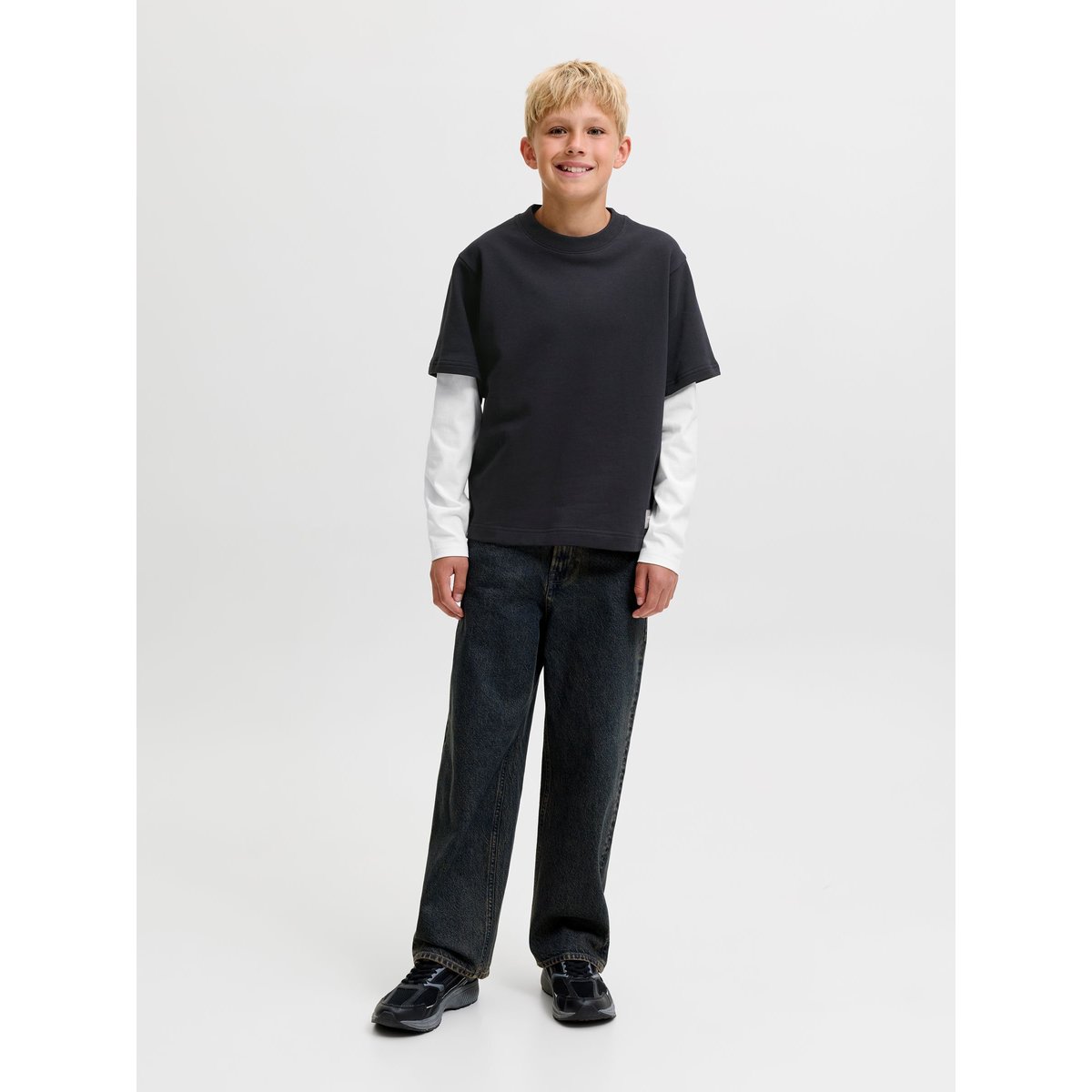 Sweat-Shirt black 1, JACK & JONES JUNIOR
