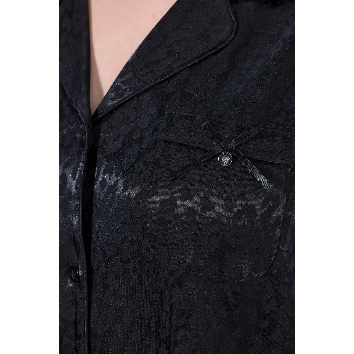 Pyjama TruYou, motif léopard noir, ULLA POPKEN