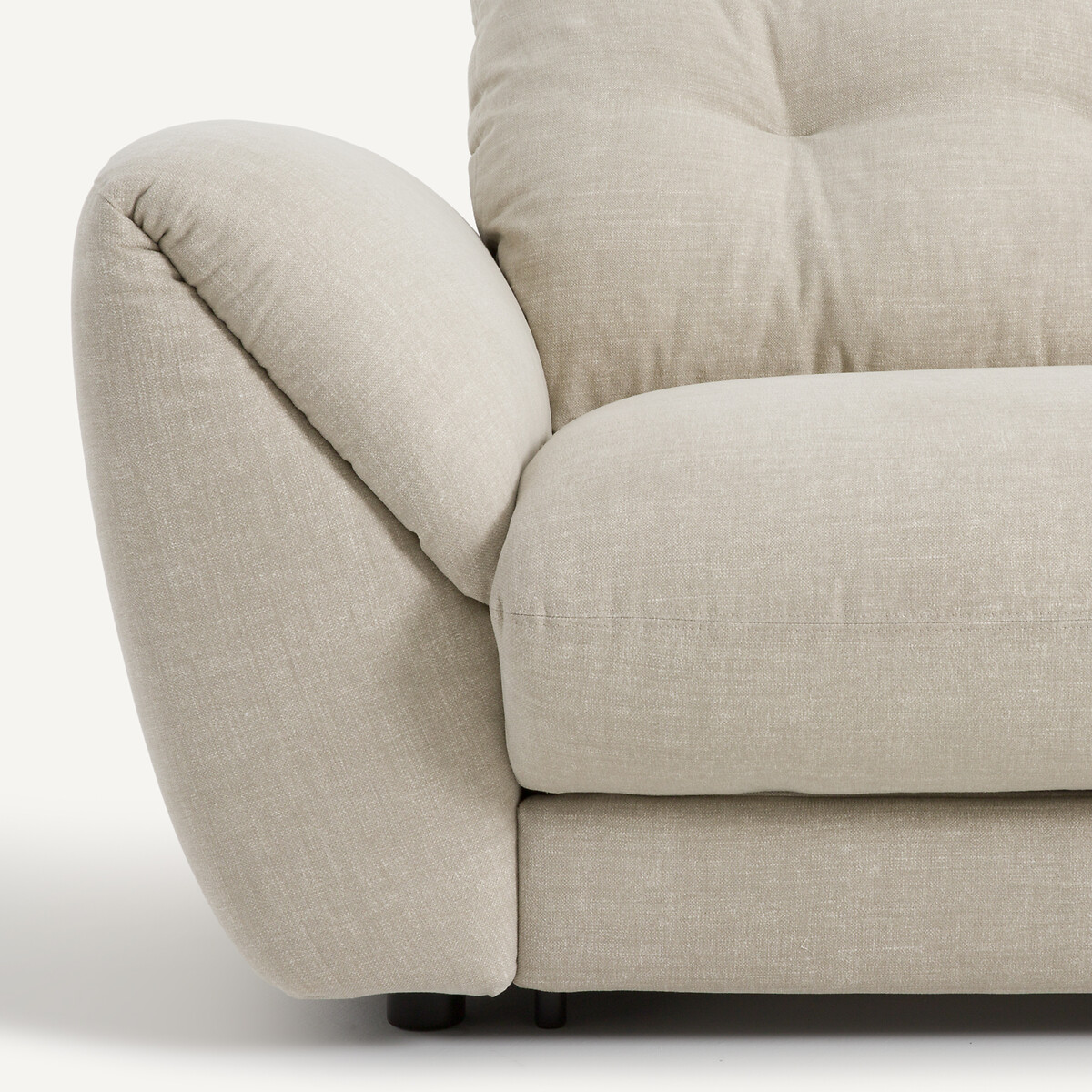 Divano-letto 3 posti in cotone/lino, Edgar beige, AM.PM