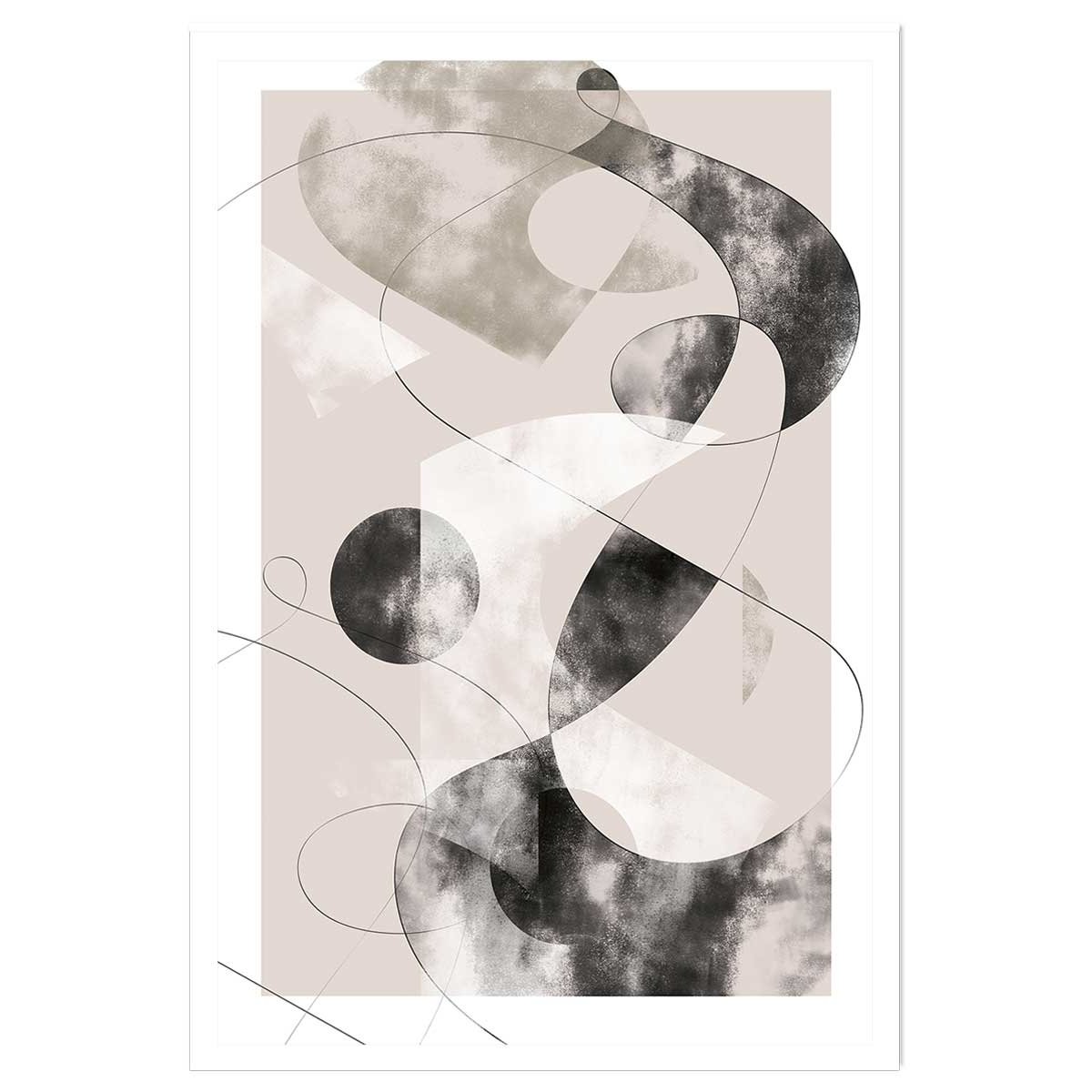 Affiche Eclats beige rosé affiche seule, HEXOA