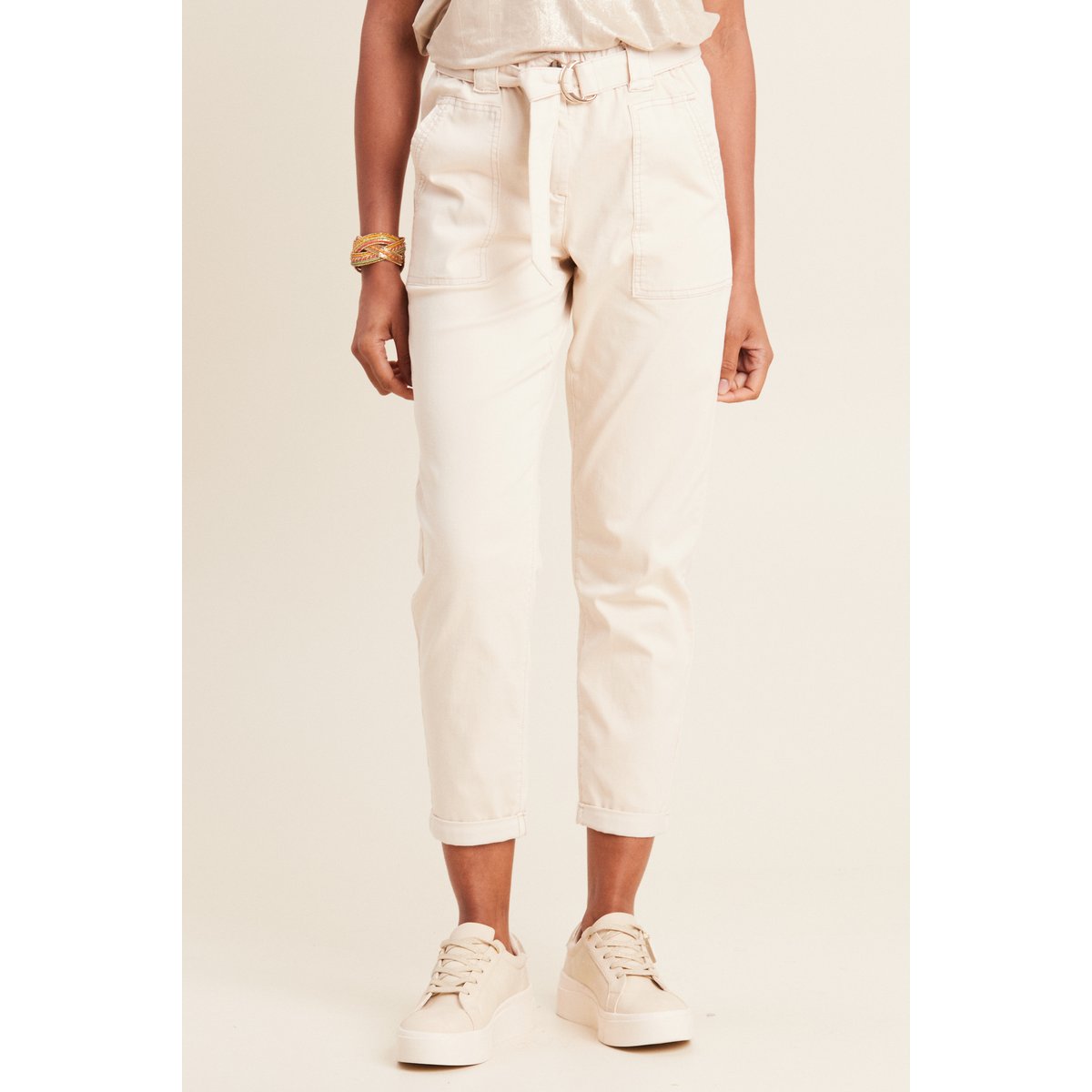 Pantalon large 7/8ème ivoire, BREAL
