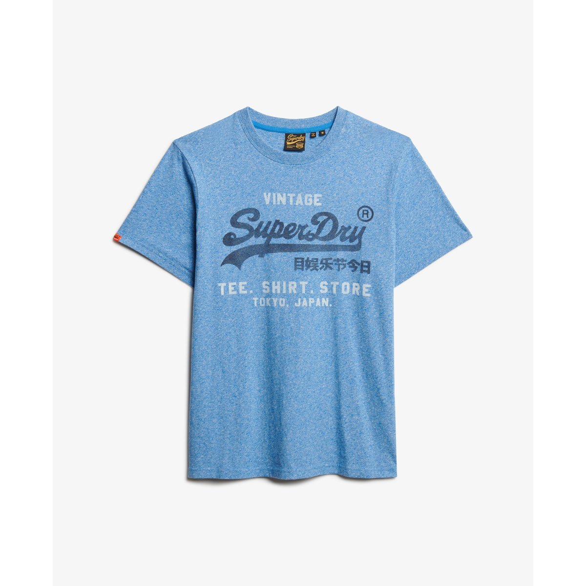 T-shirt Vintage Logo Classic Coupe Décontractée bleu vif chiné, SUPERDRY