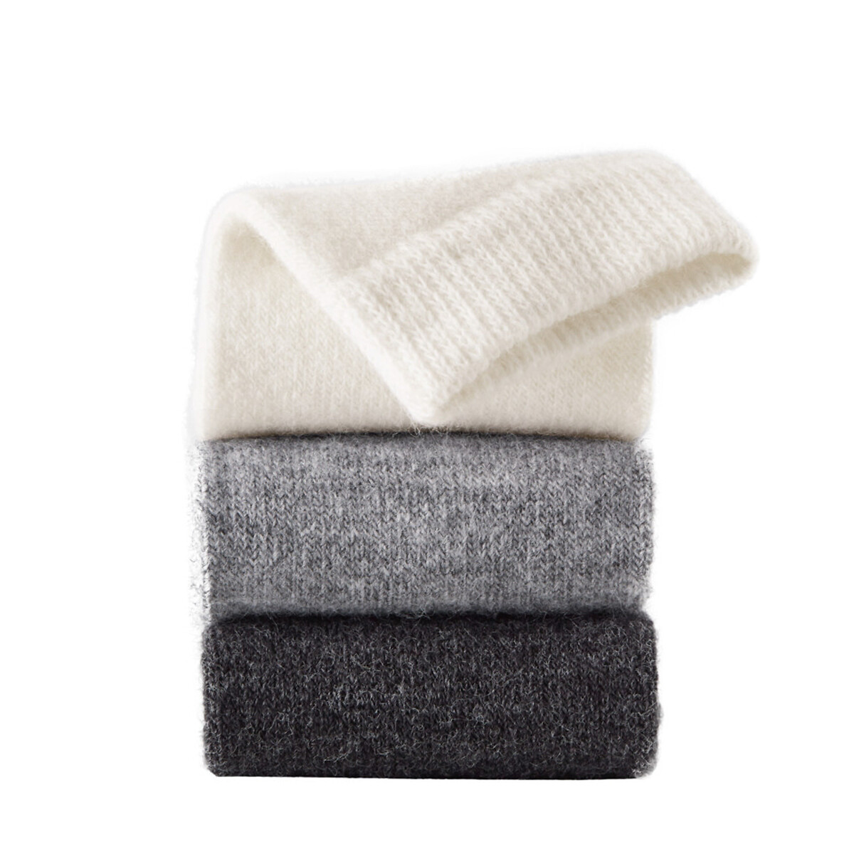 Lot de 3 paires de chaussettes unies Thermolactyl anthracite, DAMART