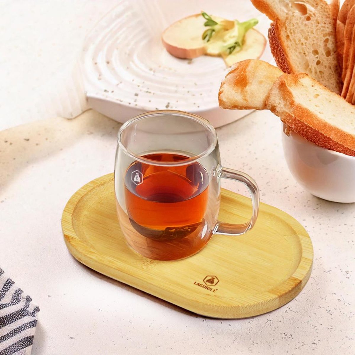 Plateau en bambou 20cm couleur unique, LAGUIOLE CUISSON