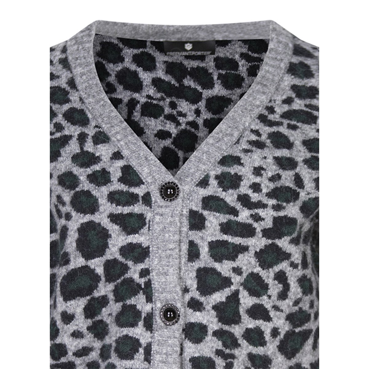 Cardigan léopard ajustée gris, FREEMAN T. PORTER