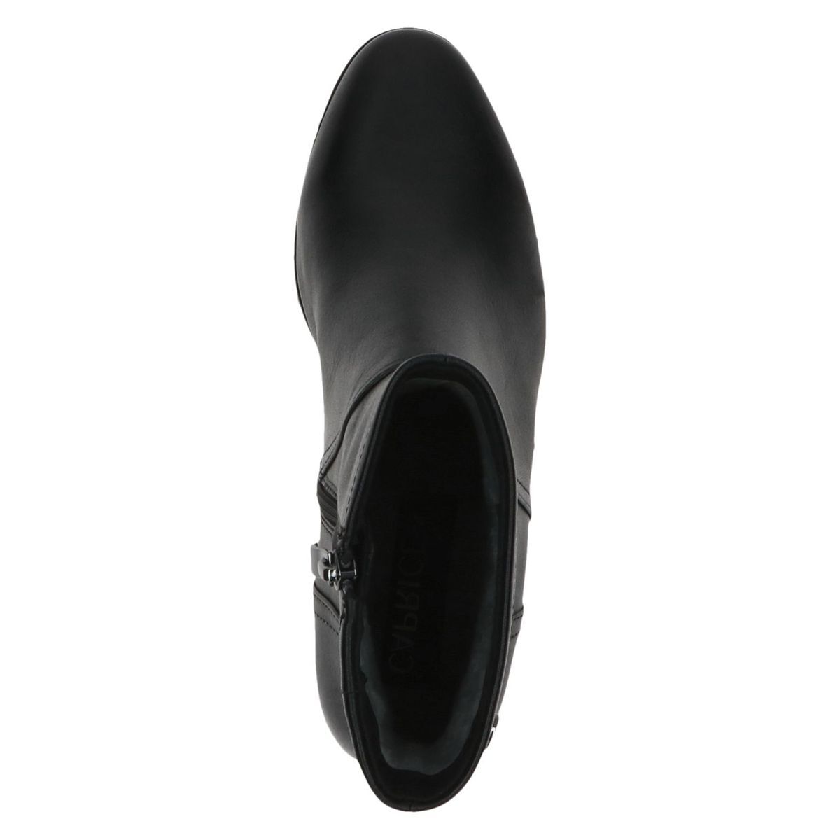 Bottine en cuir noir nappa, CAPRICE