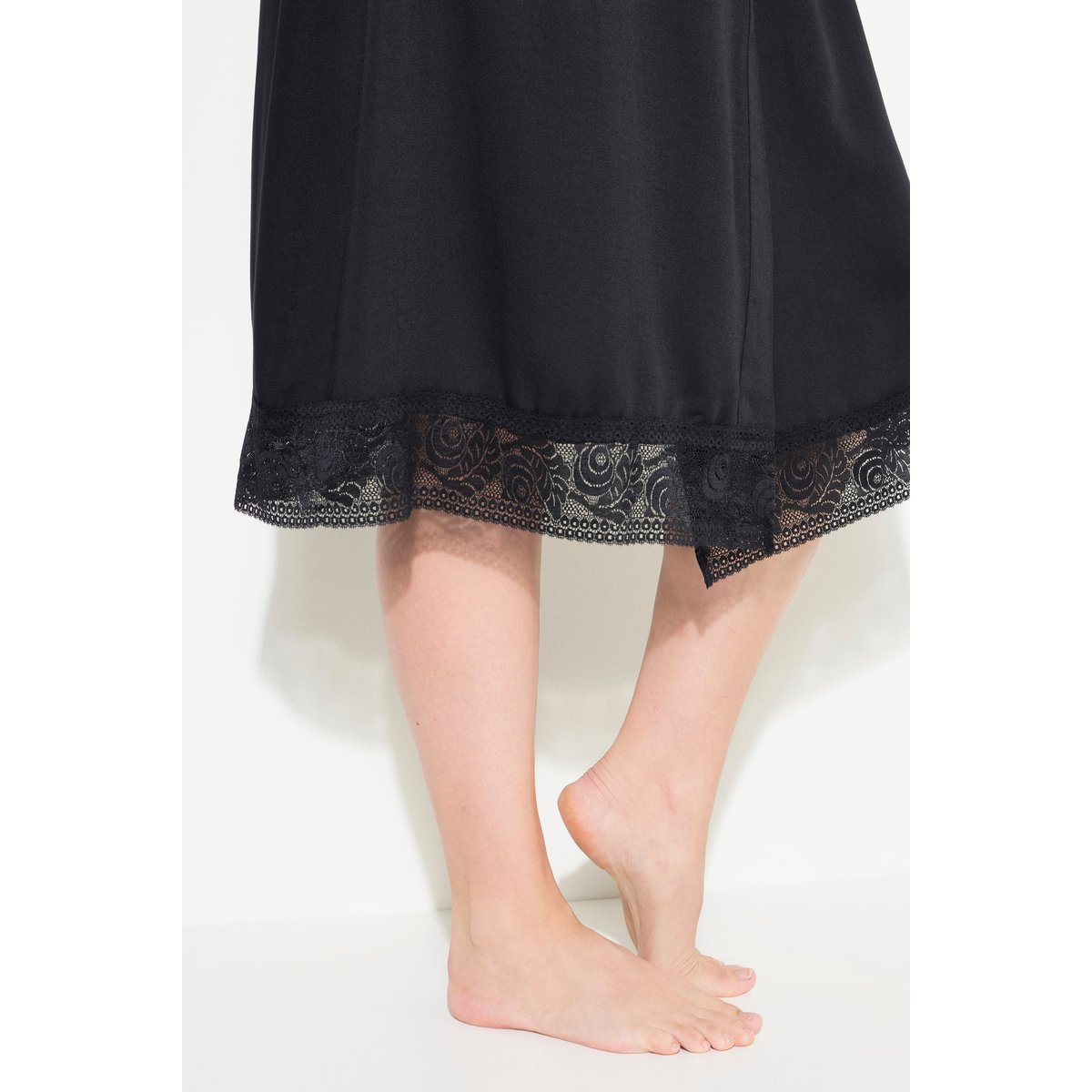 Robe de chambre, dentelle noir, ULLA POPKEN