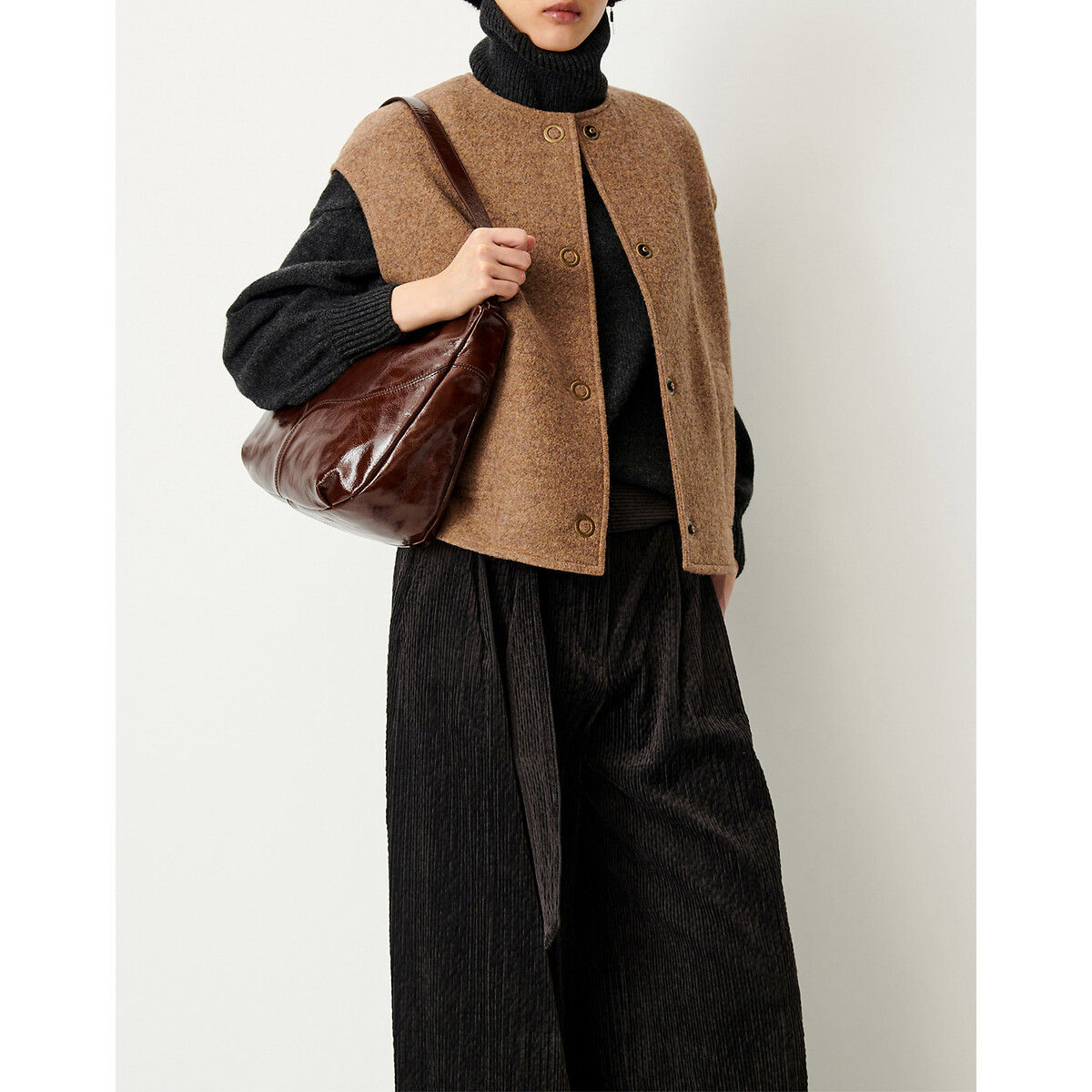 Veste sans manches en laine, HANZO camel clair, SESSUN