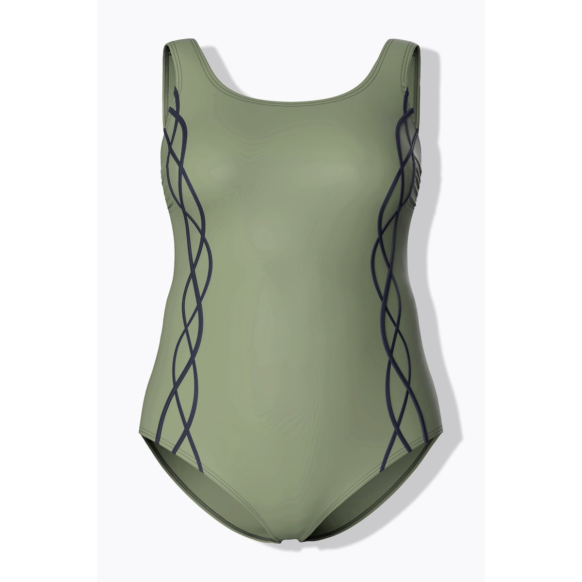 Maillot de bain sans bonnets souples vert olive, ULLA POPKEN