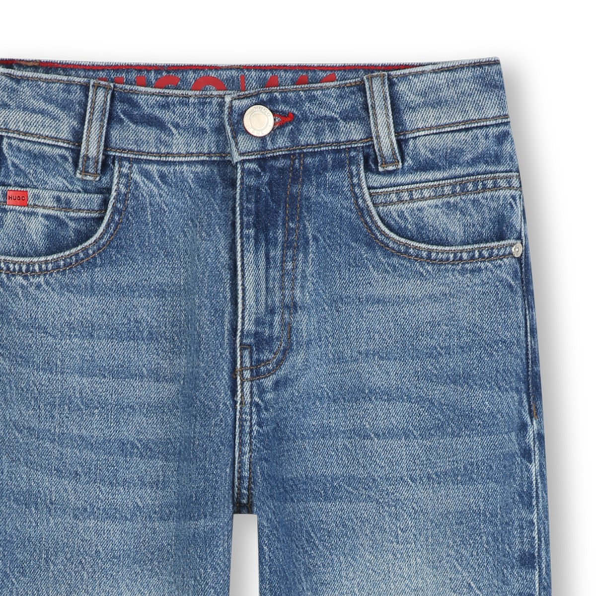 Pantalon en denim dble stone+brossage, HUGO KIDSWEAR