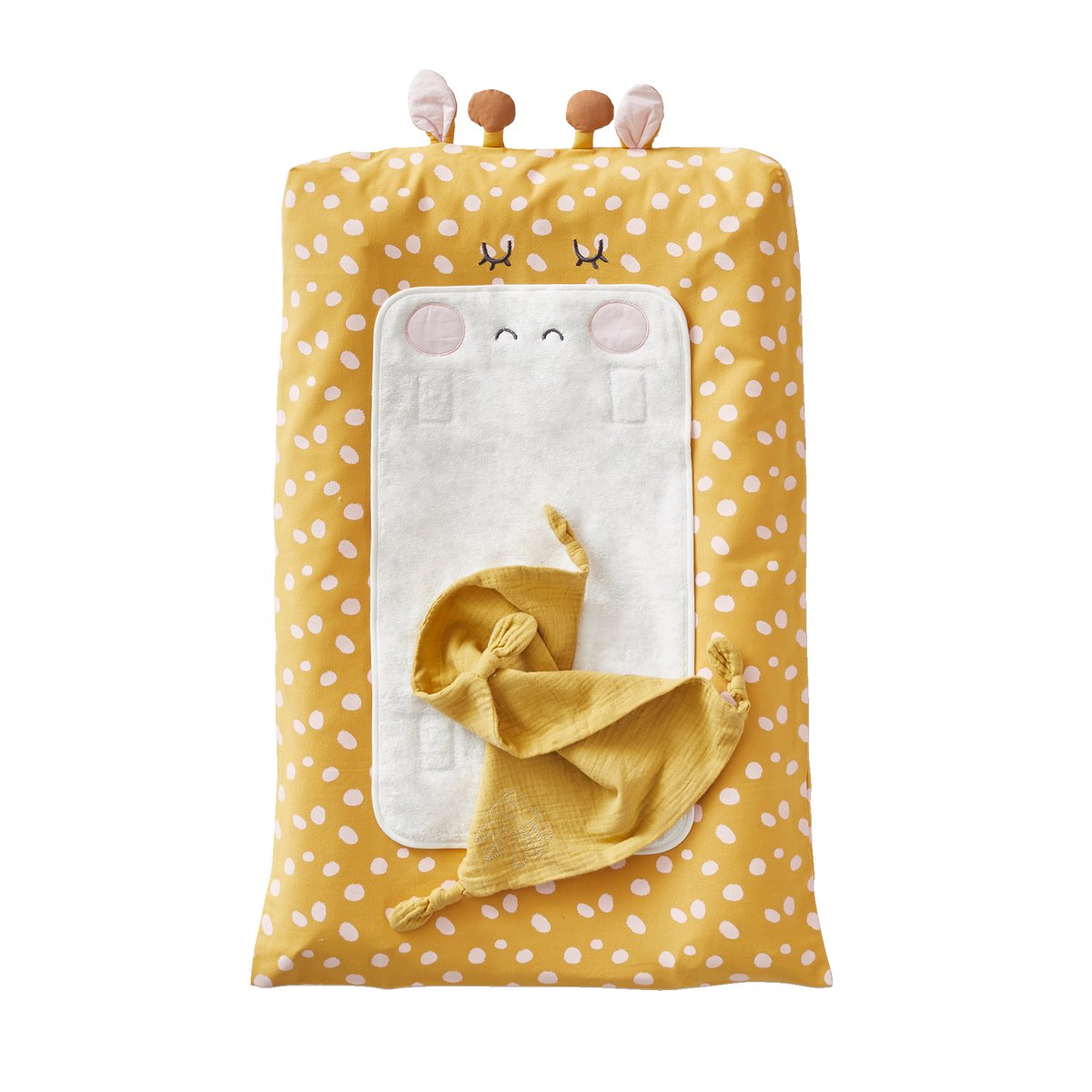 Housse de matelas à langer GIRAFE ocre / multicolore, VERTBAUDET