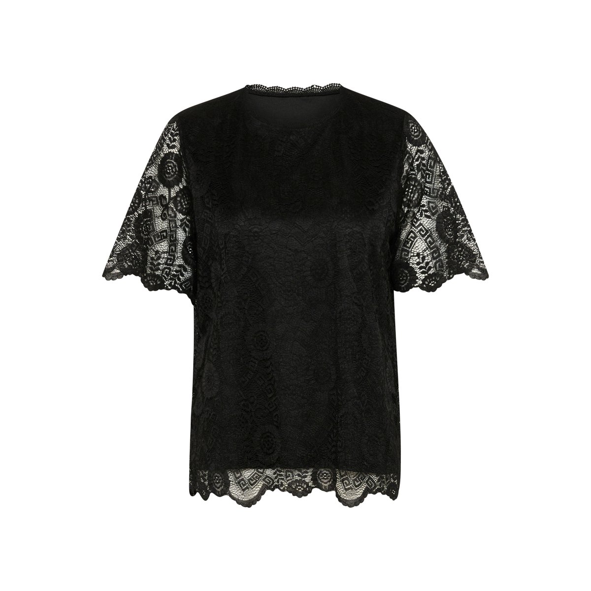Blouse with short sleeve noir black, CULTURE