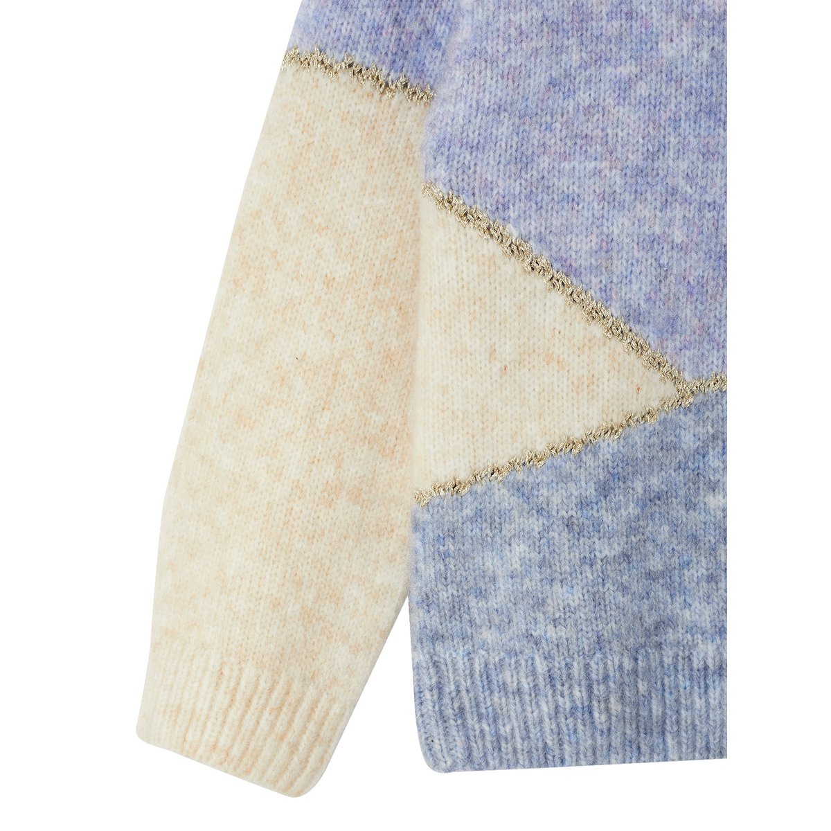 Pull colorblock bleu, VERTBAUDET