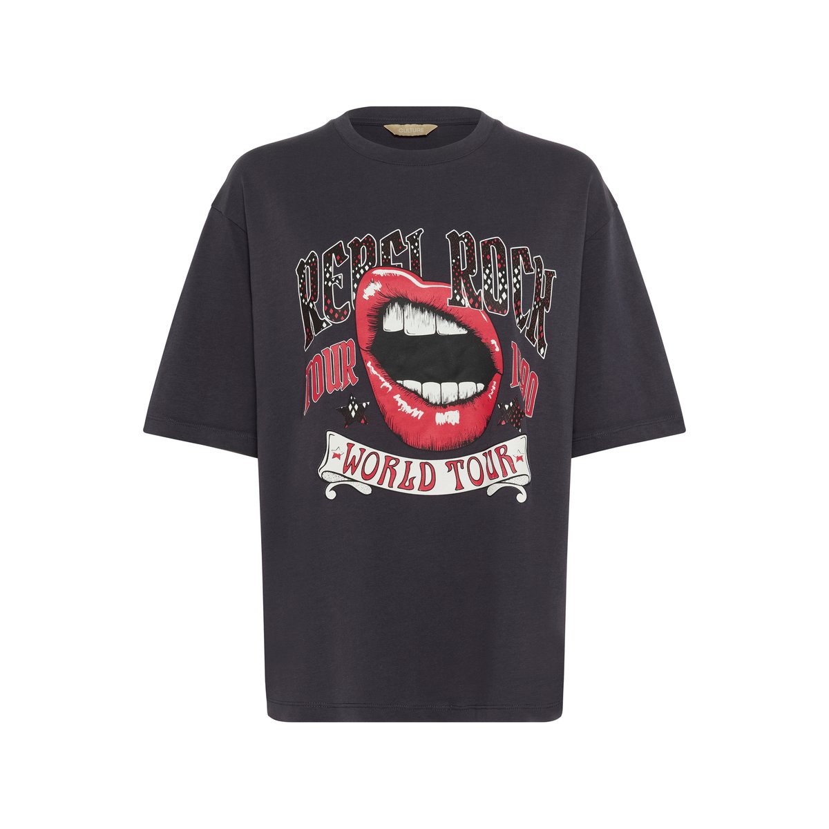 T-shirt à manches courtes noir phantom, CULTURE