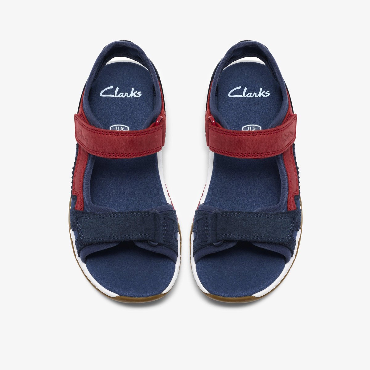 Sandales Cuir Coupe Large SPINEY SPIRIT K bleu, CLARKS