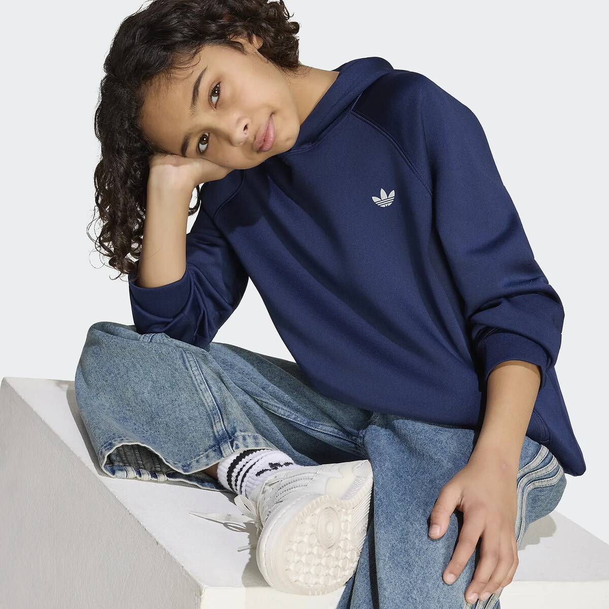 Sweat à capuche, ESSENTIALS bleu marine, adidas Originals