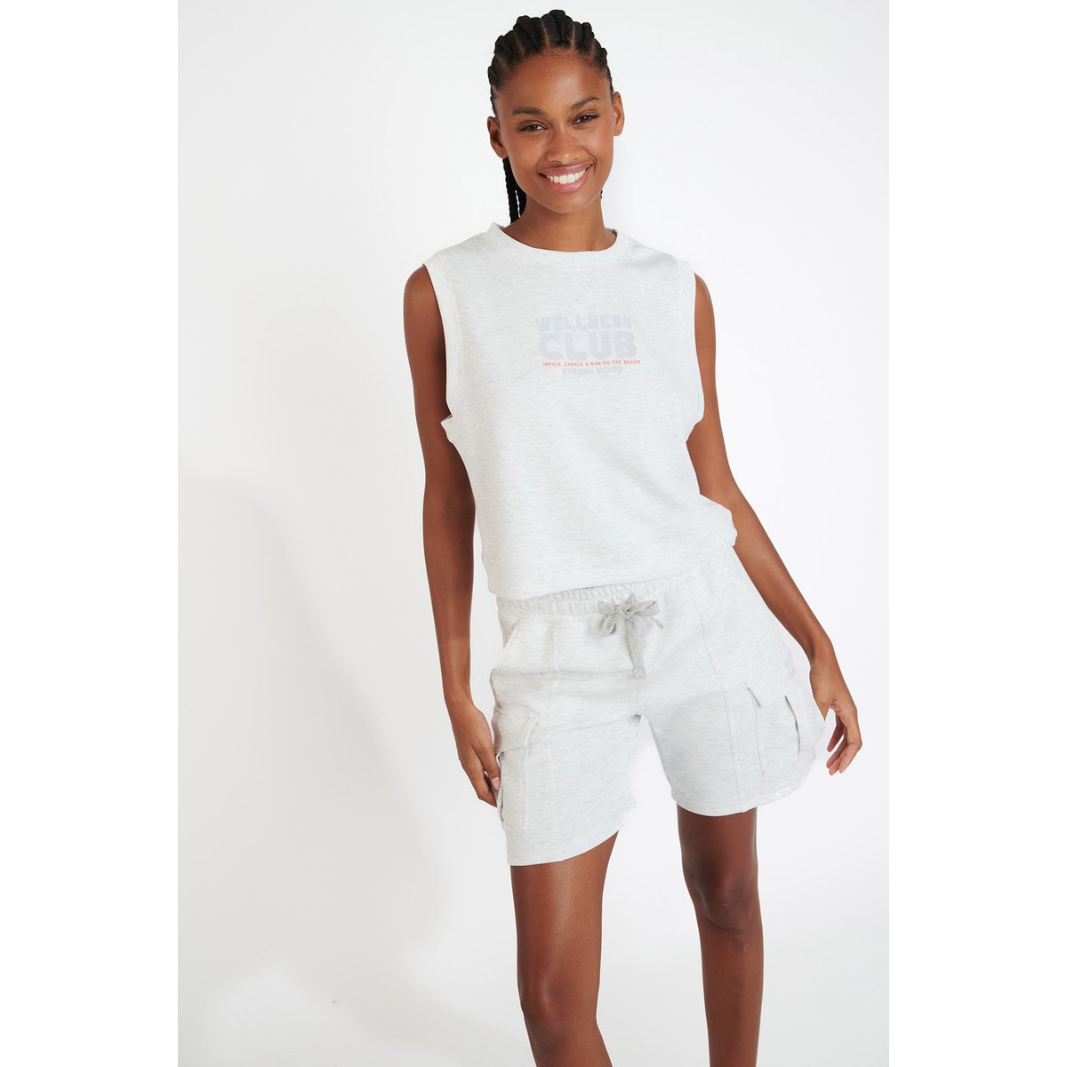 Top Selah - BAYACTIVE gris chiné, BANANA MOON