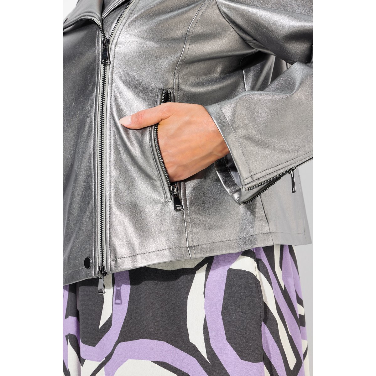 Perfecto en similicuir argent, ULLA POPKEN