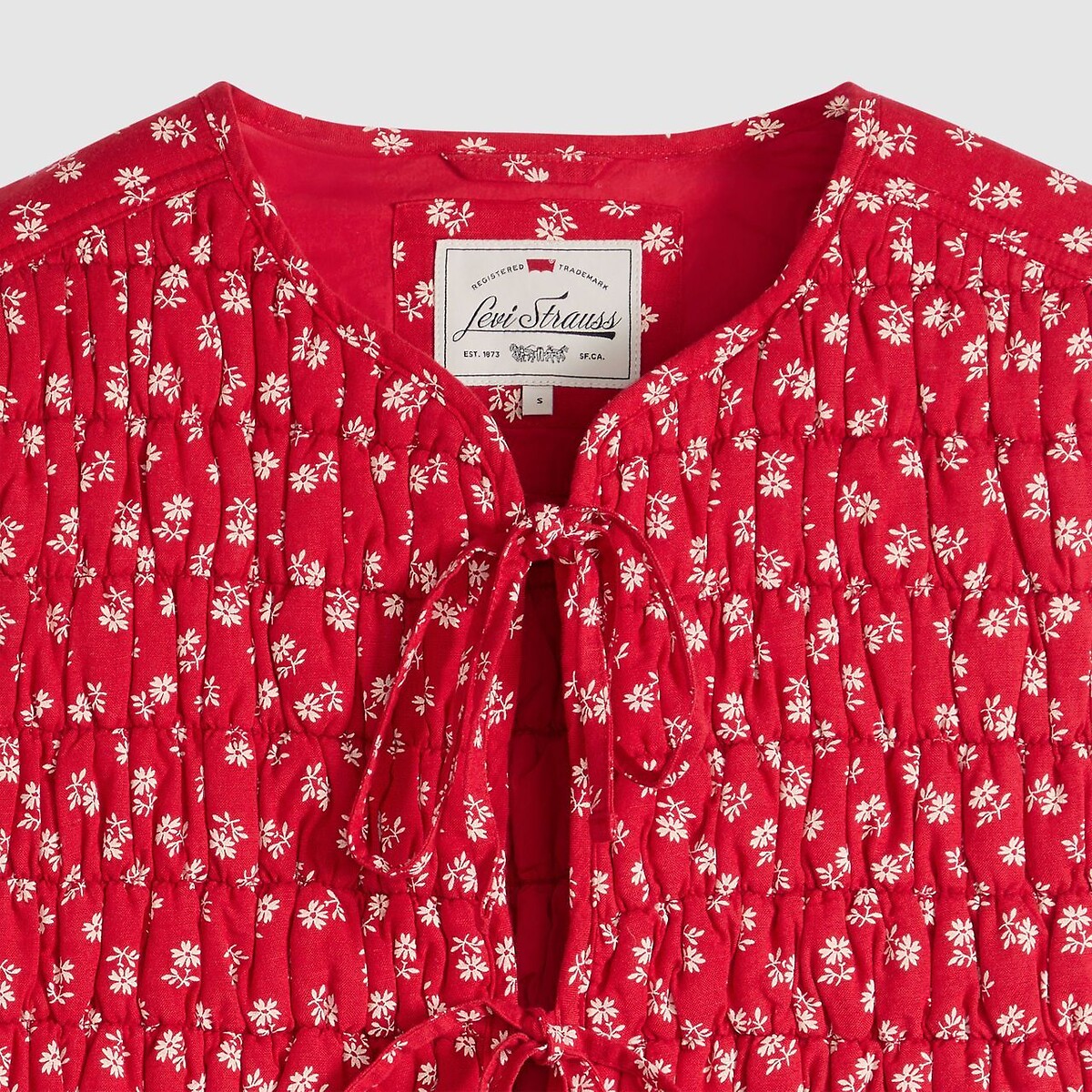 Veste sans manches à nouer imprimé rouge, LEVI'S