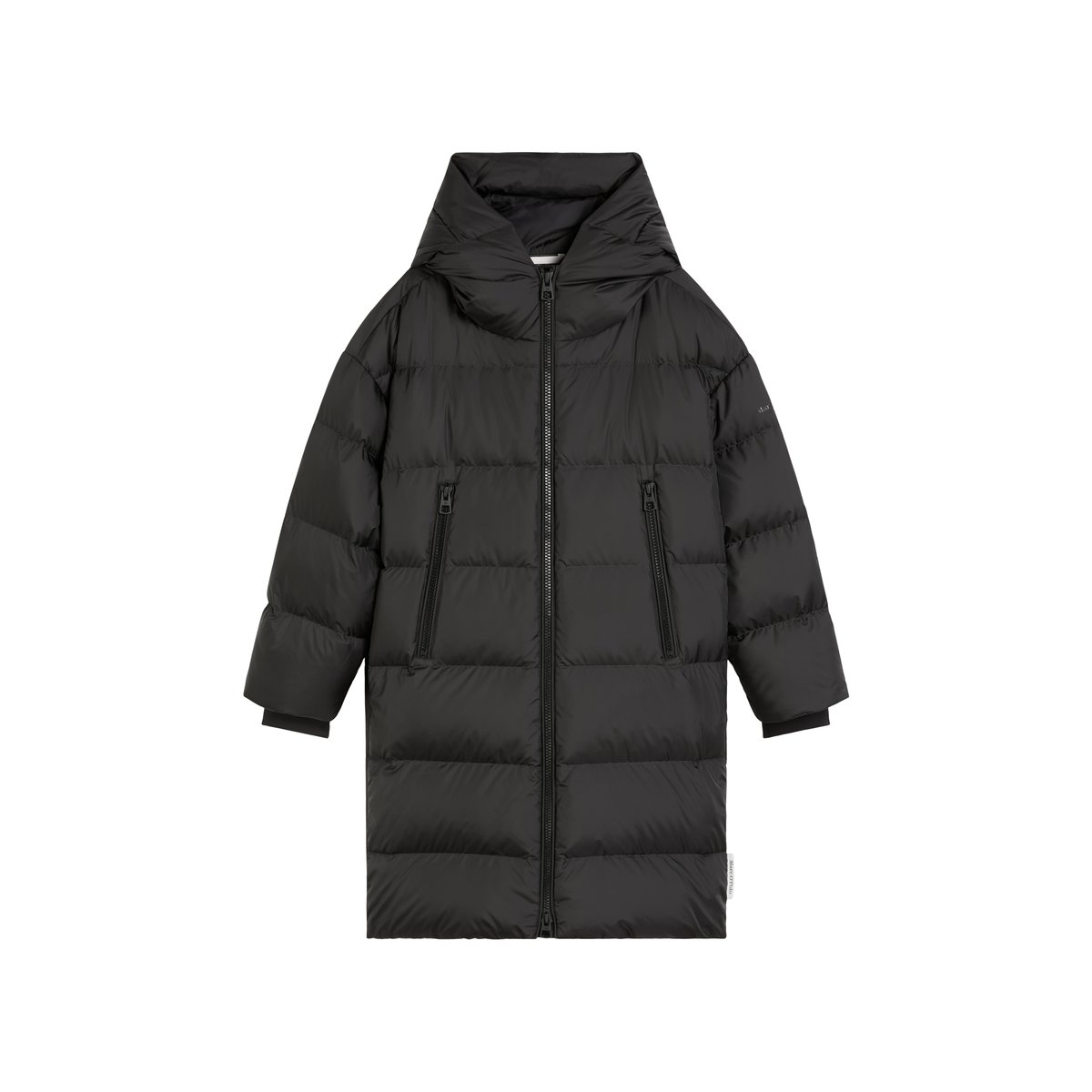 Doudoune à capuche relaxed en polyester recyclé hydrofuge noir, MARC O'POLO
