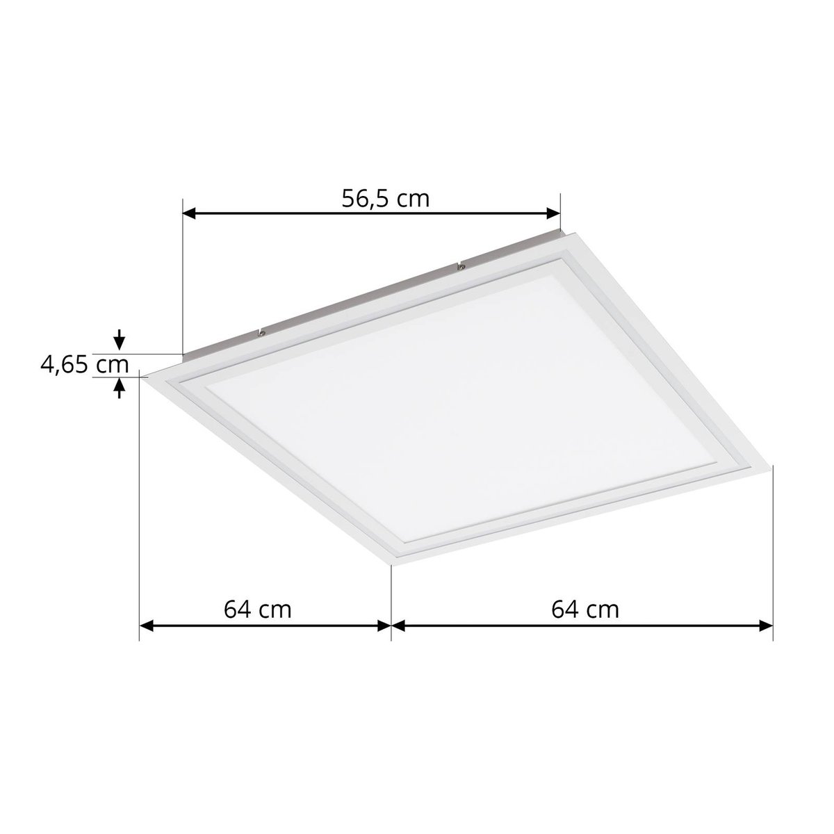 Plafonnier en métal moderneLED, Leicy blanc, LUCANDE