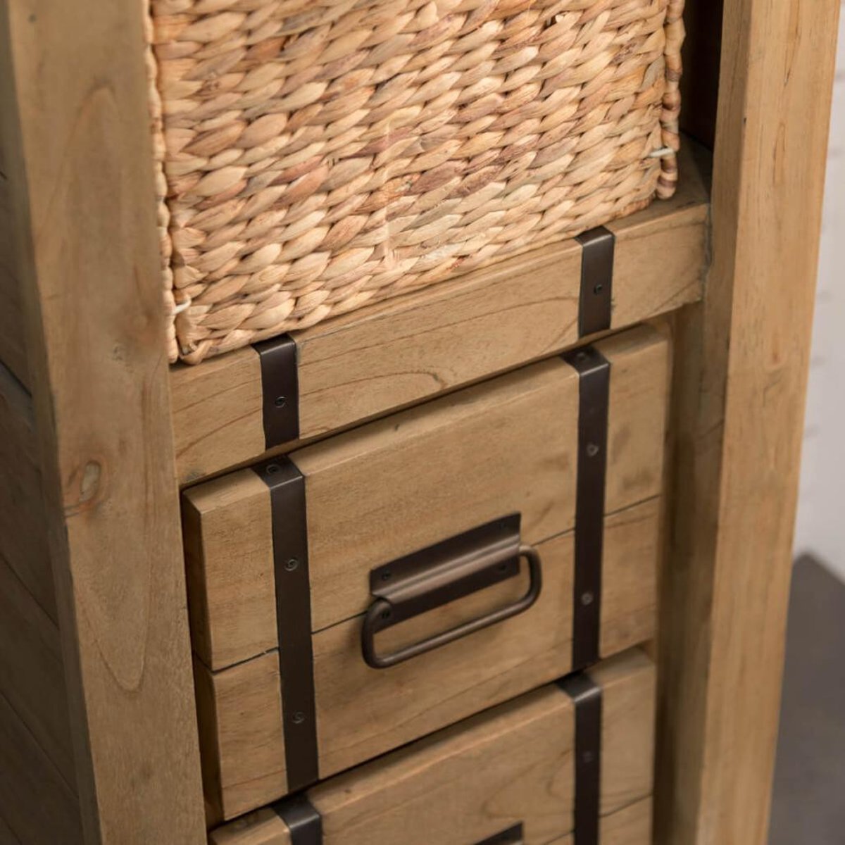 Colonne en mindi naturel rectangle 190 LOFT naturel, WANDA COLLECTION