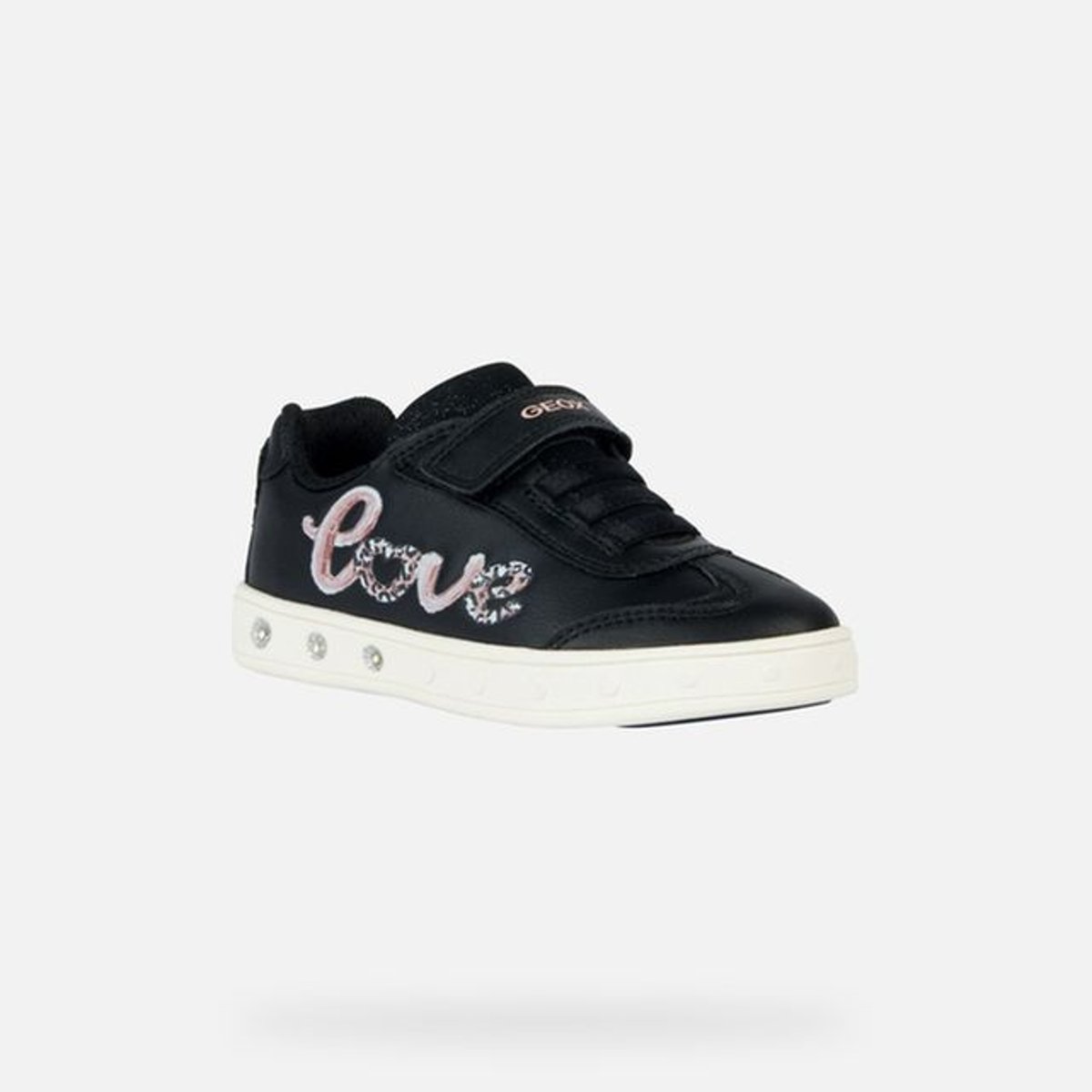 Baskets J SKYLIN noir/rose clair, GEOX