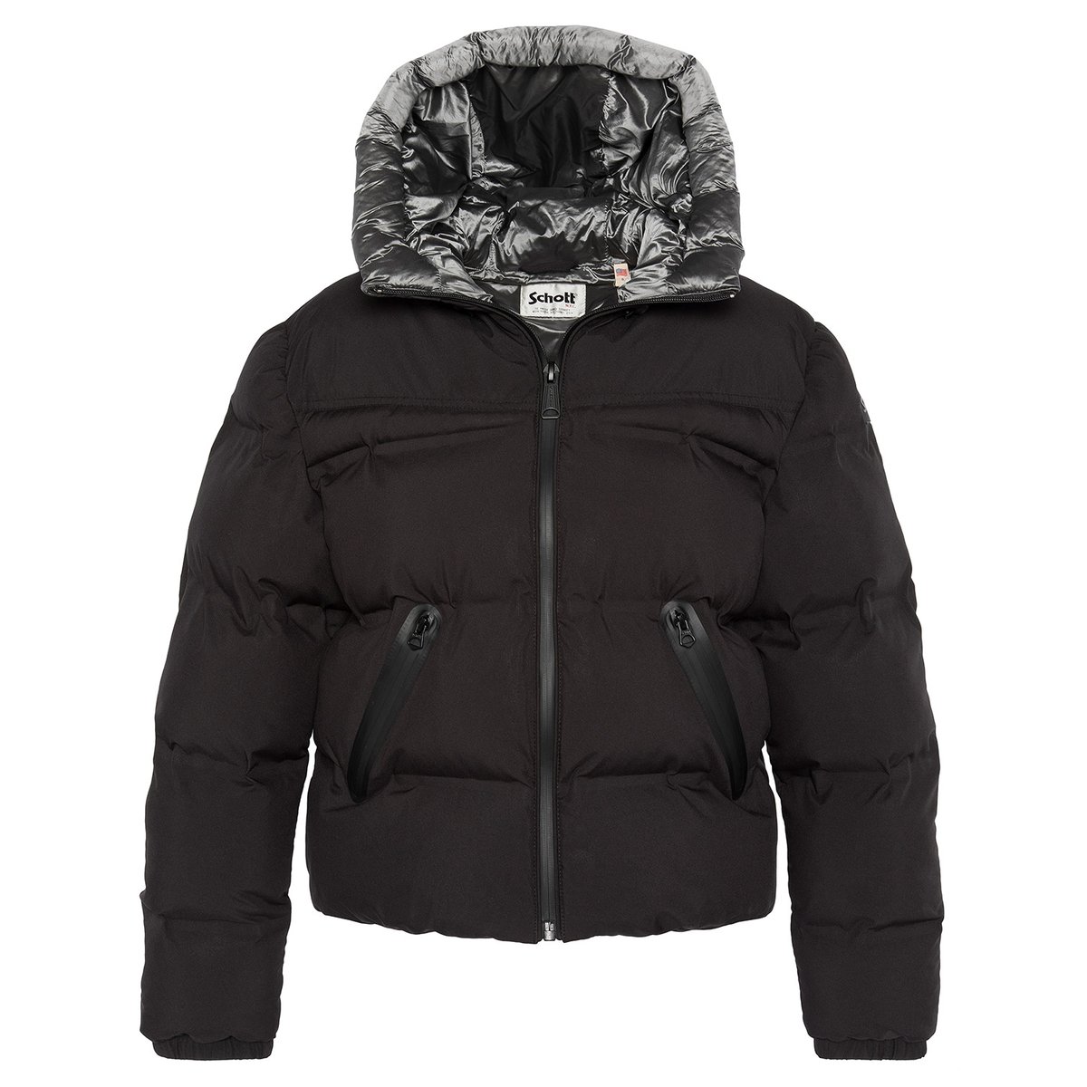 Doudoune à capuche outdoor noir, SCHOTT