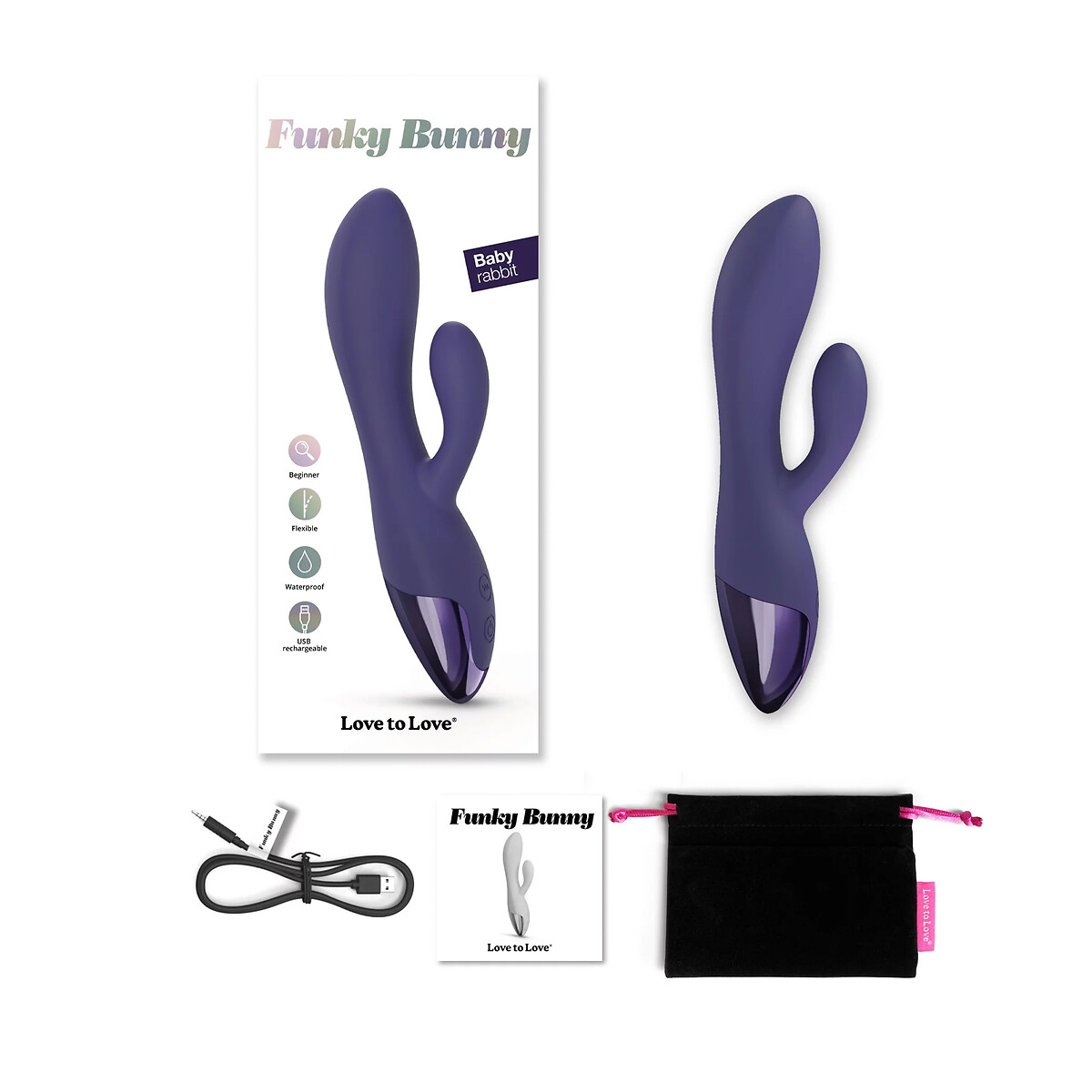 Vibromasseur Funky Bunny indigo, LOVE TO LOVE