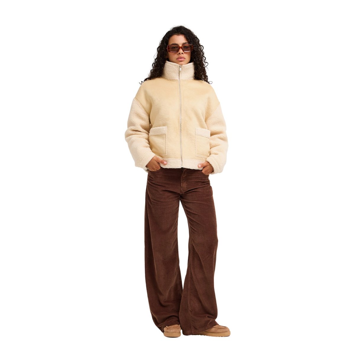 Veste effet shearling LUNAR FLOW. beige pebble, ROXY