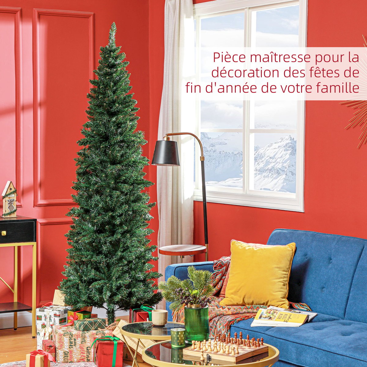 Sapin de Noël Plastique Vert vert, HOMCOM