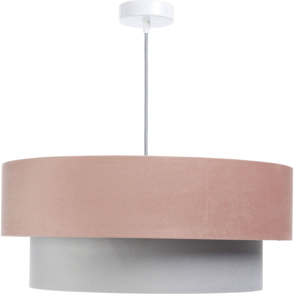 Suspension ronde en tissu pour chambre enfant Jasmin bebe rose poudré et beige crème, BPS KONCEPT