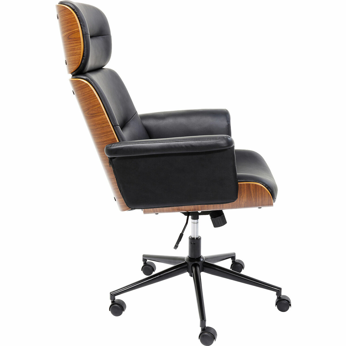 Chaise de bureau pivotante Check Out noir, KARE DESIGN
