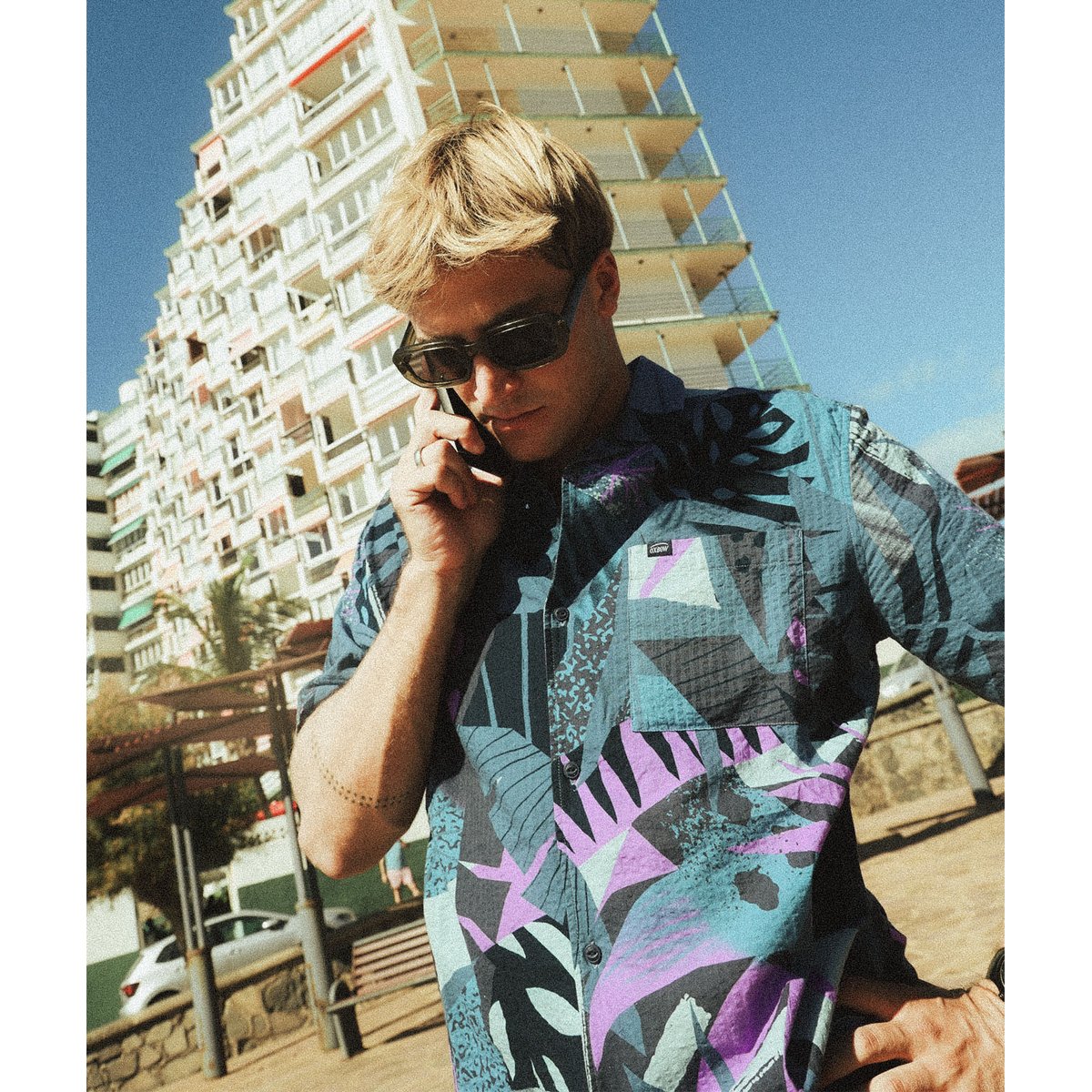 Chemise manches courtes WIPEOUT deep marine, OXBOW
