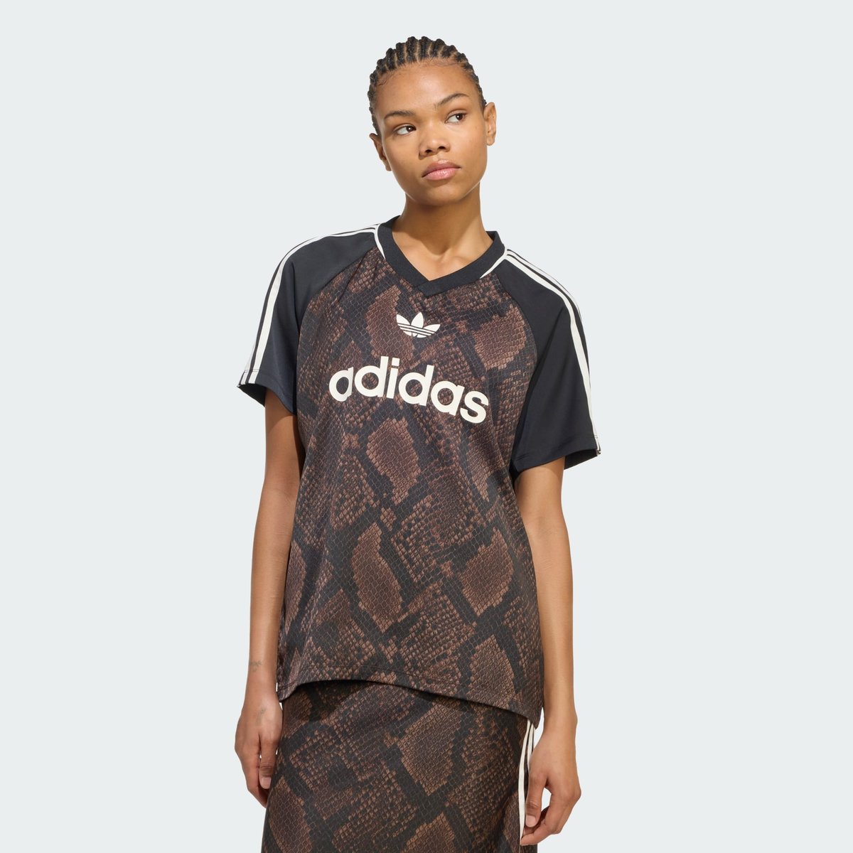 Maillot Satin Imprimé Serpent Maillot Satin Imprimé Serpent earth strata / aurora coffee, adidas Originals