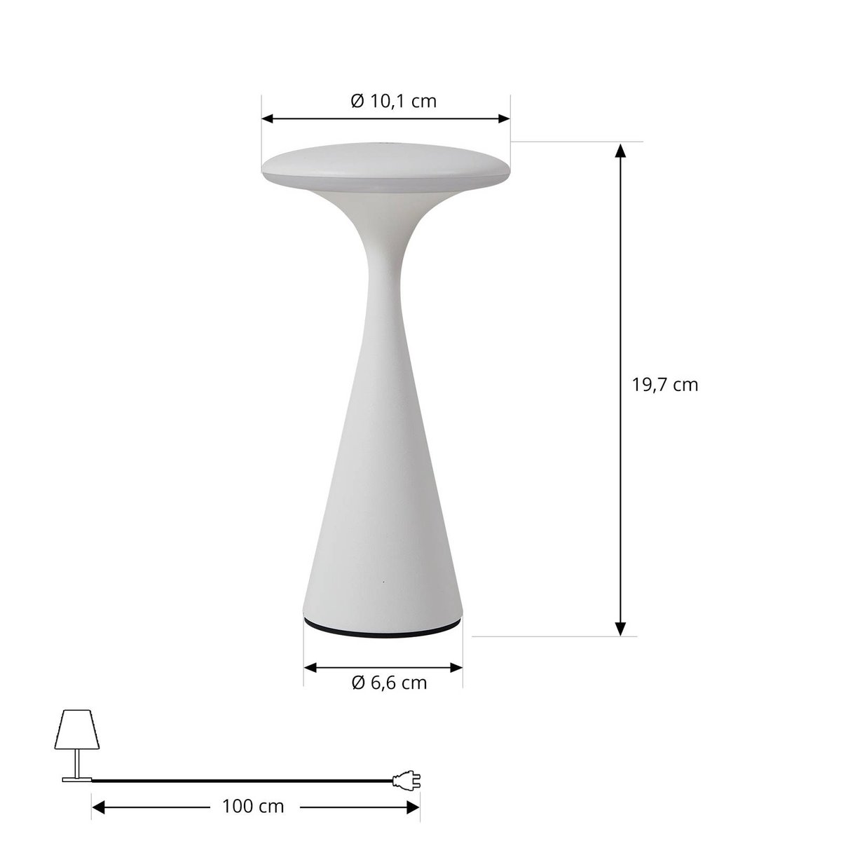 Luminaire de terrasse  moderneLED, Evelen blanc, LINDBY