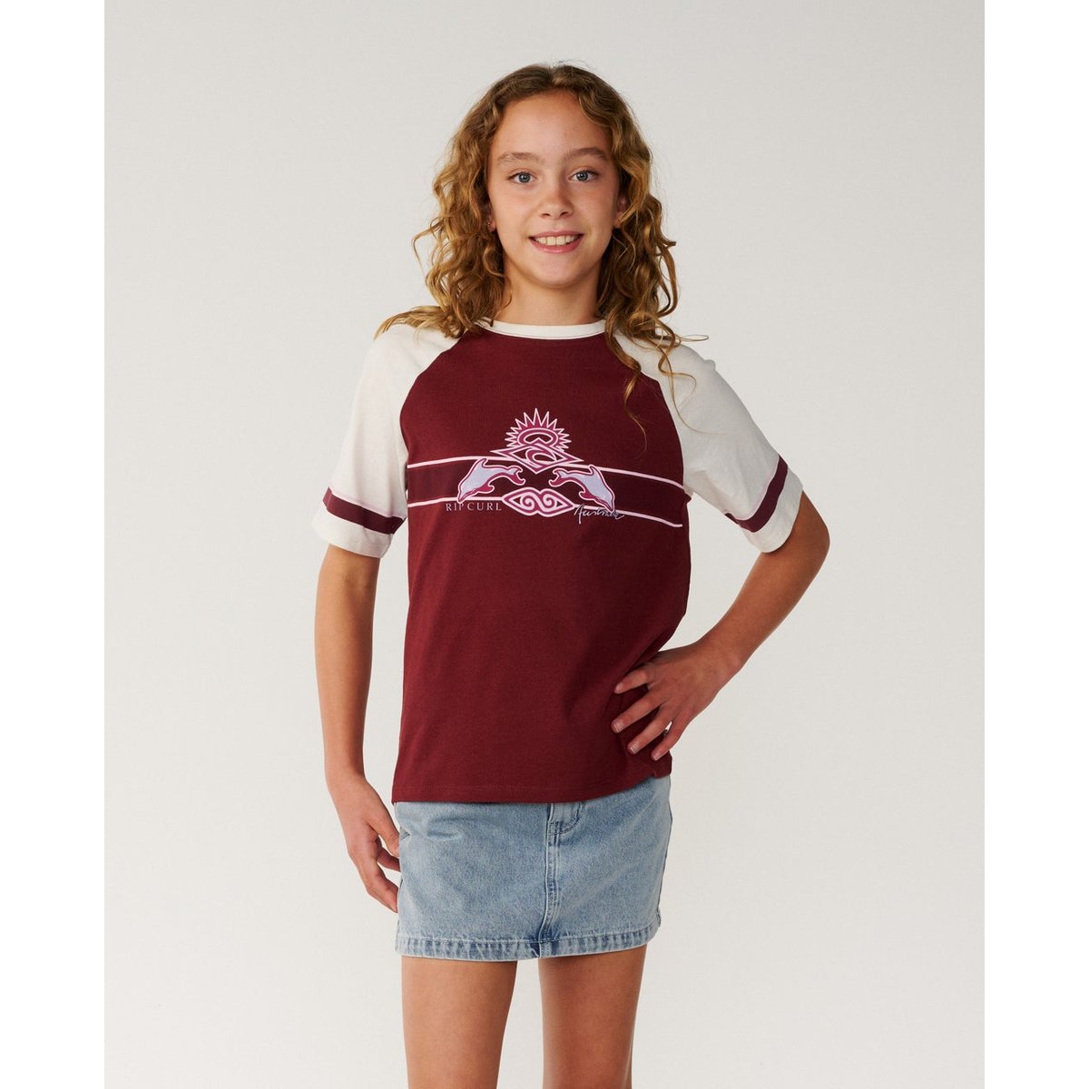 T-shirt relax Dolphin Archive dark plum, RIP CURL