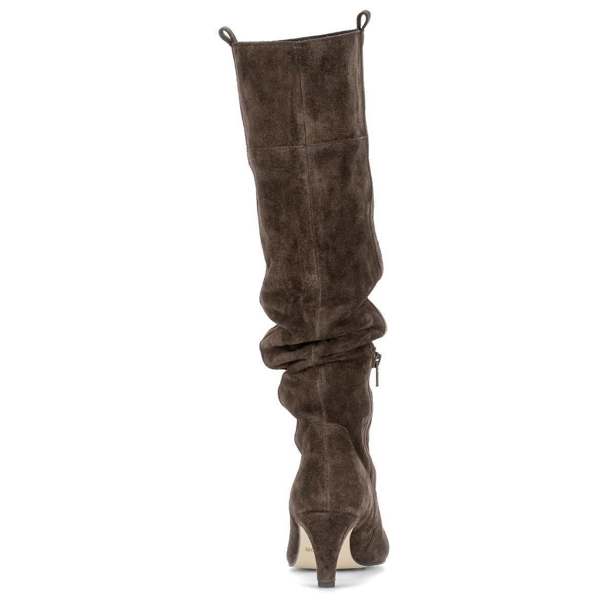 Bottes en cuir à talon décroché marron velours, GABOR