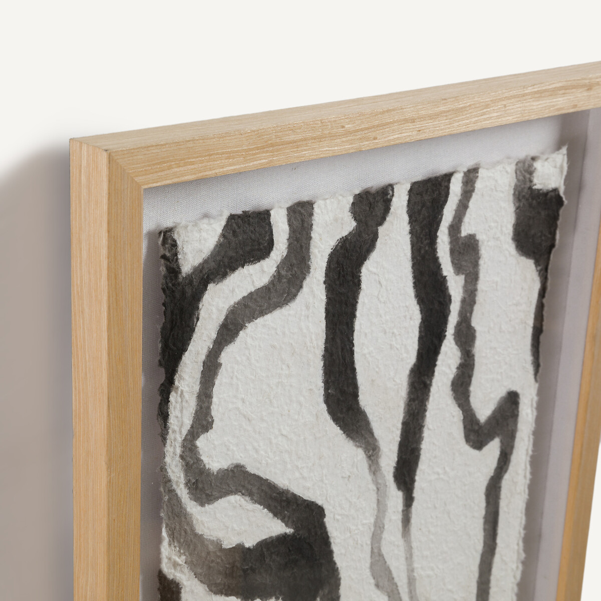 Onde Hand-Painted Rice Paper Wall Art black/white, AM.PM