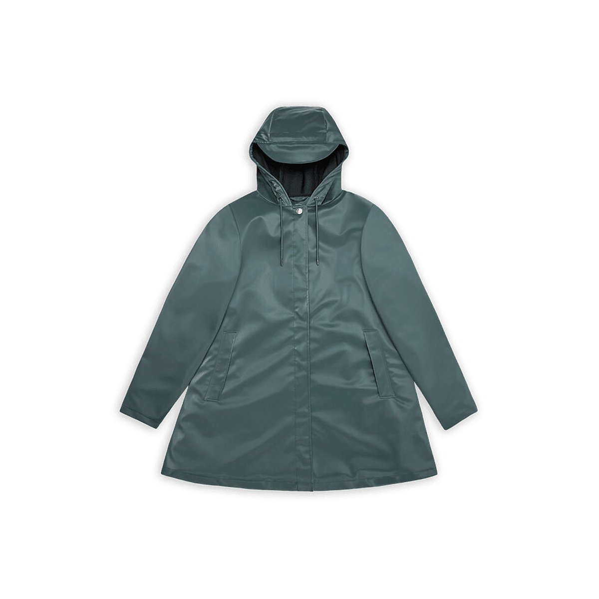 Veste imperméable à capuche, A-LINE W vert canard, RAINS