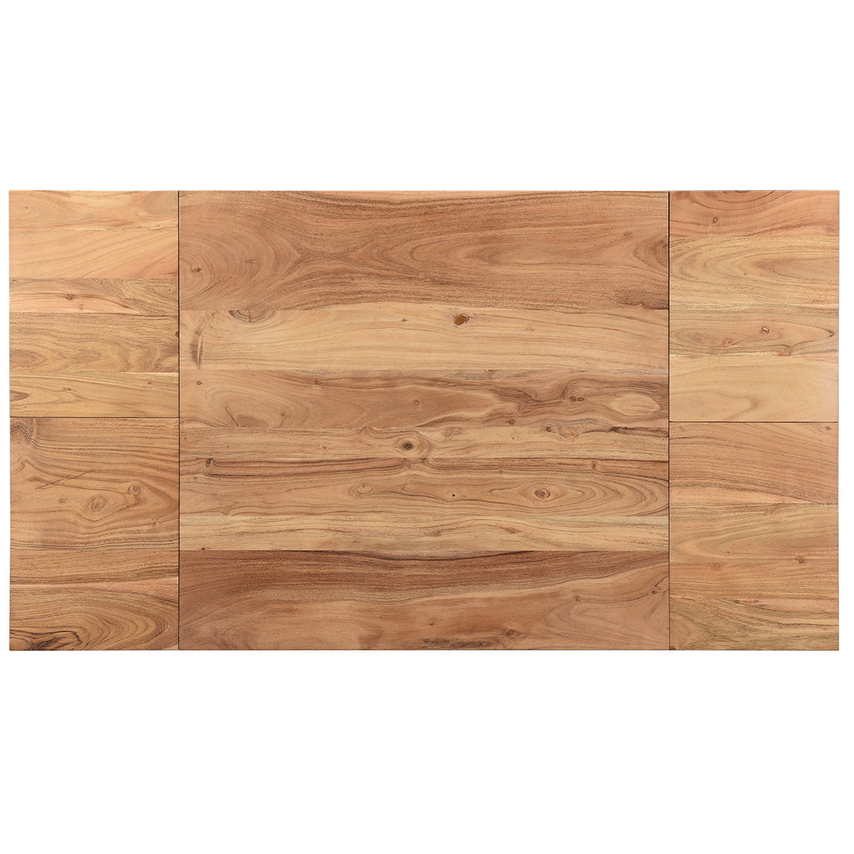 Table de bar extensible en bois massif et métal L80-135 cm TRAP naturel, MILIBOO