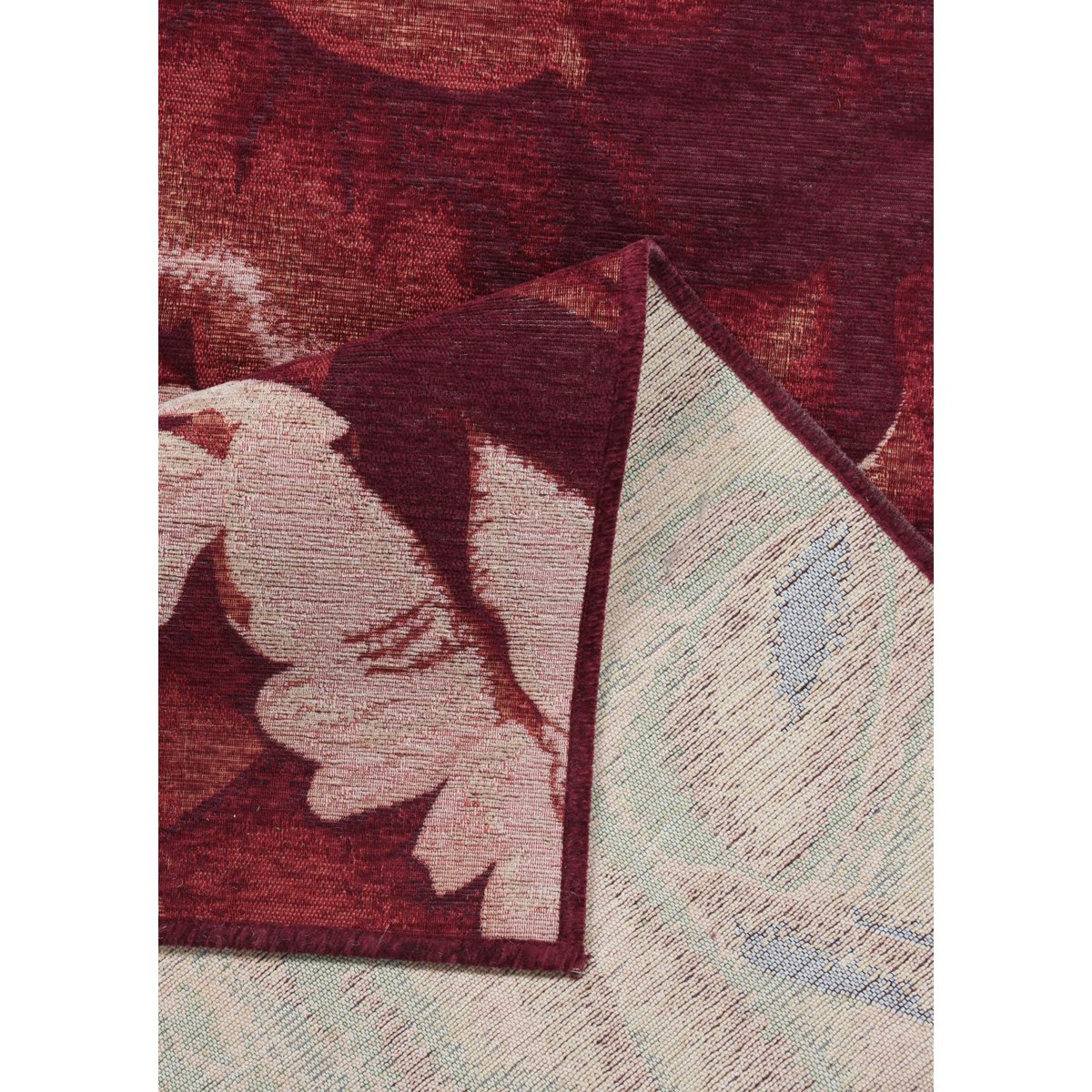 Tapis floral - FLOMI ROSE rouge, THEKO