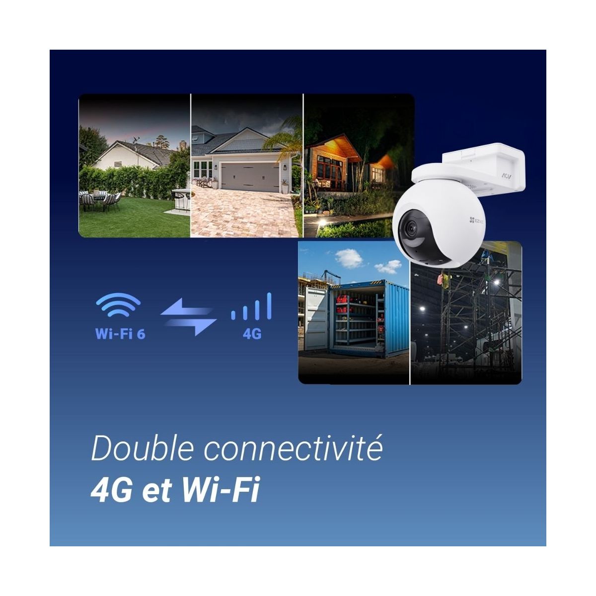 Caméra de surveillance EB8 4K + panneau solaire couleur unique, EZVIZ